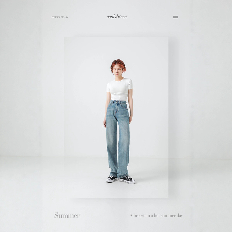 Limited Time Clearance Blue High-Waisted Wide-Leg Jeans, Big-Name Quality as Low as 59 Per Piece