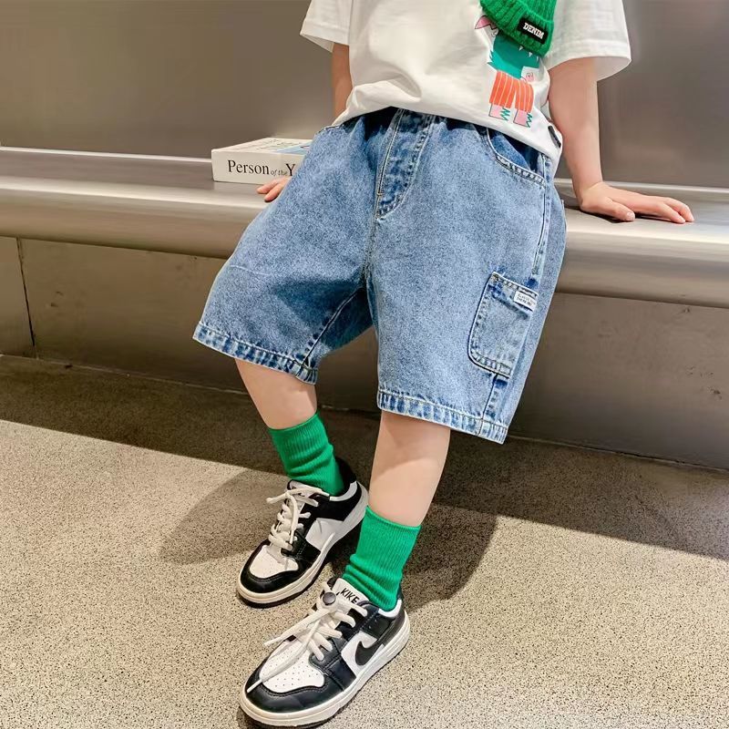 Nuevos pantalones para niños de verano, pantalones de vaqueros de cintura media, pantalones cortos para niños coreanos, pantalones cortos para niños de verano image 6