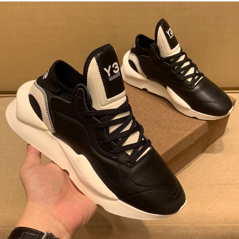y3 Men's Shoes Black Samurai Fashionable Brand Torre Shoes Men's Couple's Shock Absorption Increased Fashionable All-match Leather Sports Casual Shoes