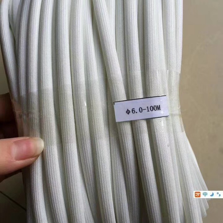 6mm白色1500V自熄套管200度玻璃纤维套管硅树脂玻纤套管