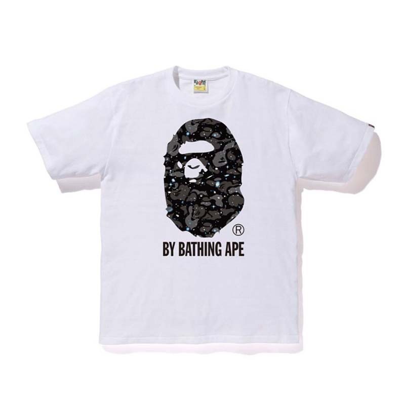 BAPE Space Camo Big Ape Head T-shirt White