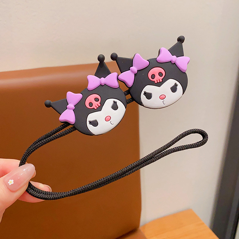 Kulomi niños varillas de cabello bola cabeza perezosa artefacto 2024 nuevo bebé dibujos animados cabeza trasera toque de flores