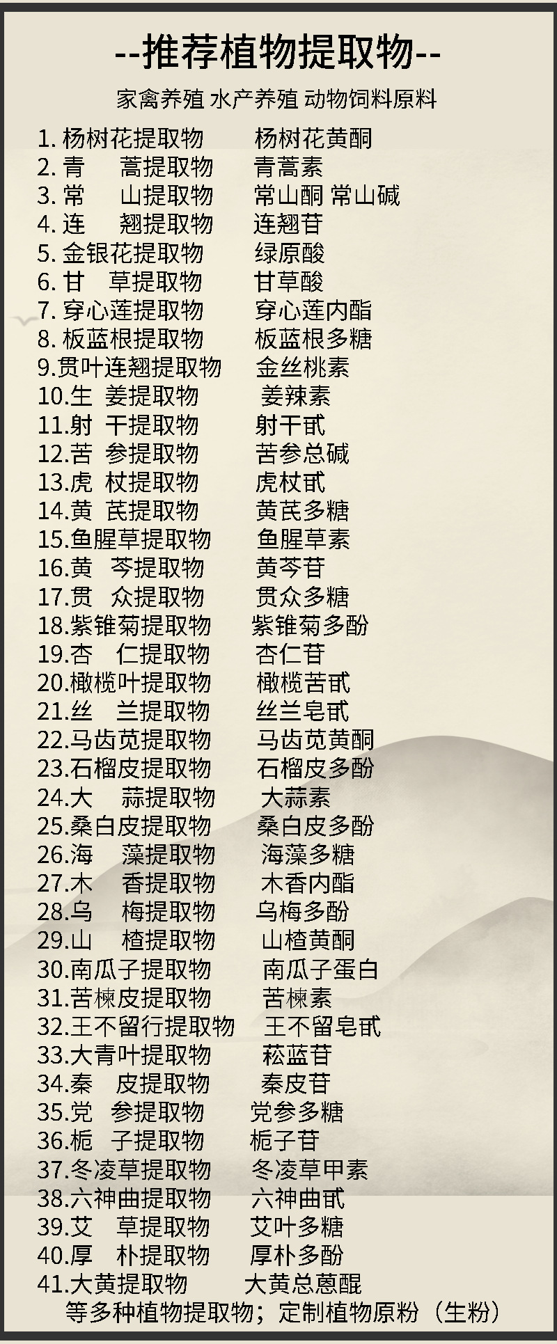 动物提取物原料