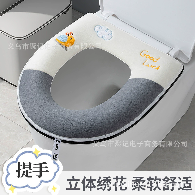 Подушка для унитаза новый бытовой четырехсезонный универсальный чехол для туалета водонепроницаемый и утолщающий стерео вышитый туалет подушка для унитаза