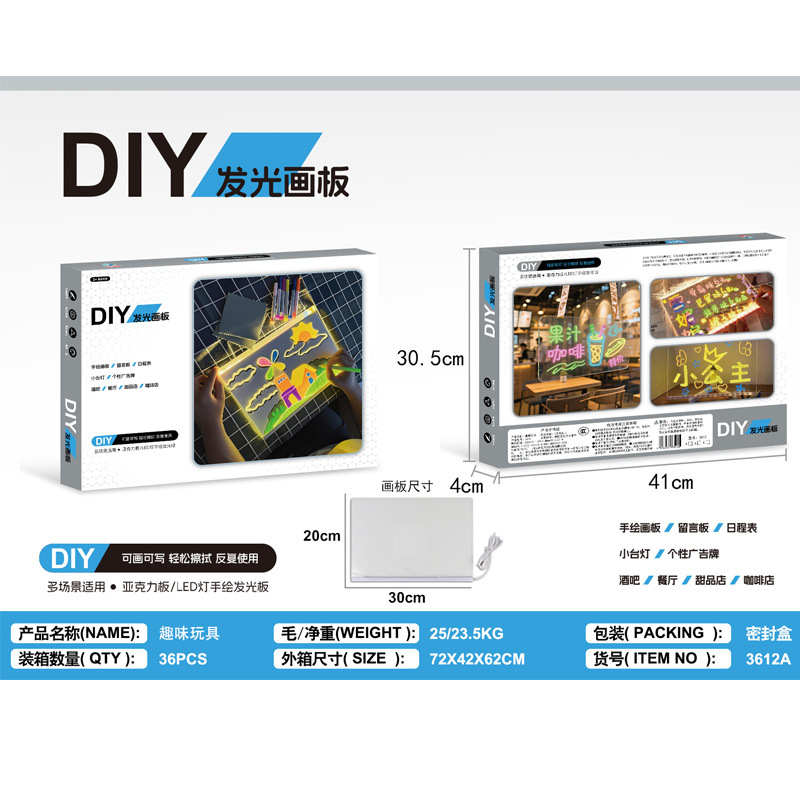 acrylic fluorescence erasable drawing board writing
