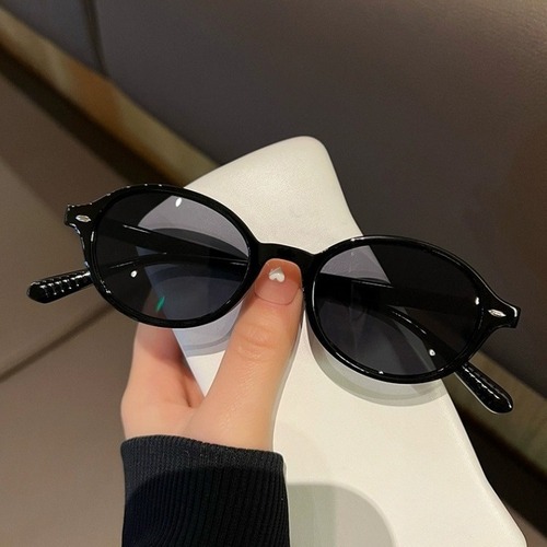 Xiaohongshu best-selling tortoiseshell small frame glasses fashionable retro oval sunglasses UV protection internet celebrity sunglasses for women
