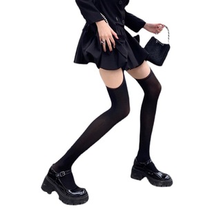One-piece sling stockings black hollow-out sexy one-piece sexy long black silk thin transparent thigh white silk
