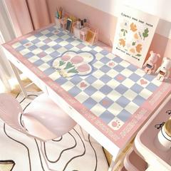 Ins風子供漫画格子テーブルマット学生寮シンプルで清新な防水化粧台テーブルクロス