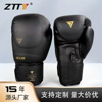 Новые боксерские перчатки ZTTY для взрослых, профессиональные перчатки для муай-тай, тренировок с мешком и бокса, оптом.