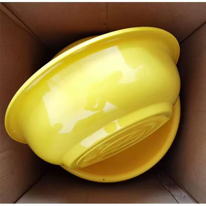 School yellow plastic washbasin, increased thickness