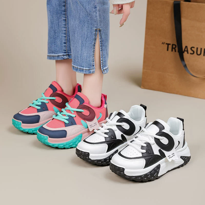 [Maillard daddy shoes women's 2024 spring new Korean version ins female student sports casual shoes thick-soled running shoes]