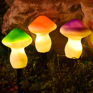 Led Solar Mushroom Lamp One for Three Outdoor Waterproof Villa Courtyard Lawn Decorative Ground Lamp Cross-Border Hot Sale