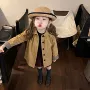 女孩翻领新款宝宝风衣