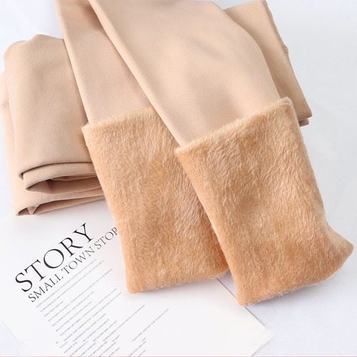 Leggy Magic Warm Knee-High Leggings Set - Thick Fleece Leggings for Autumn/Winter - Women's Outerwear Thermal Socks
