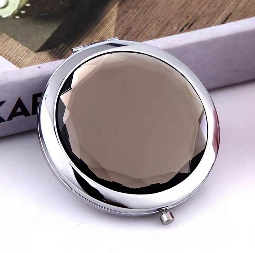 Espejo de maquillaje plegable de cristal espejo de maquillaje de metal pequeño espejo pequeño portátil pequeño regalo de regalo espejo de maquillaje palabras grabadas