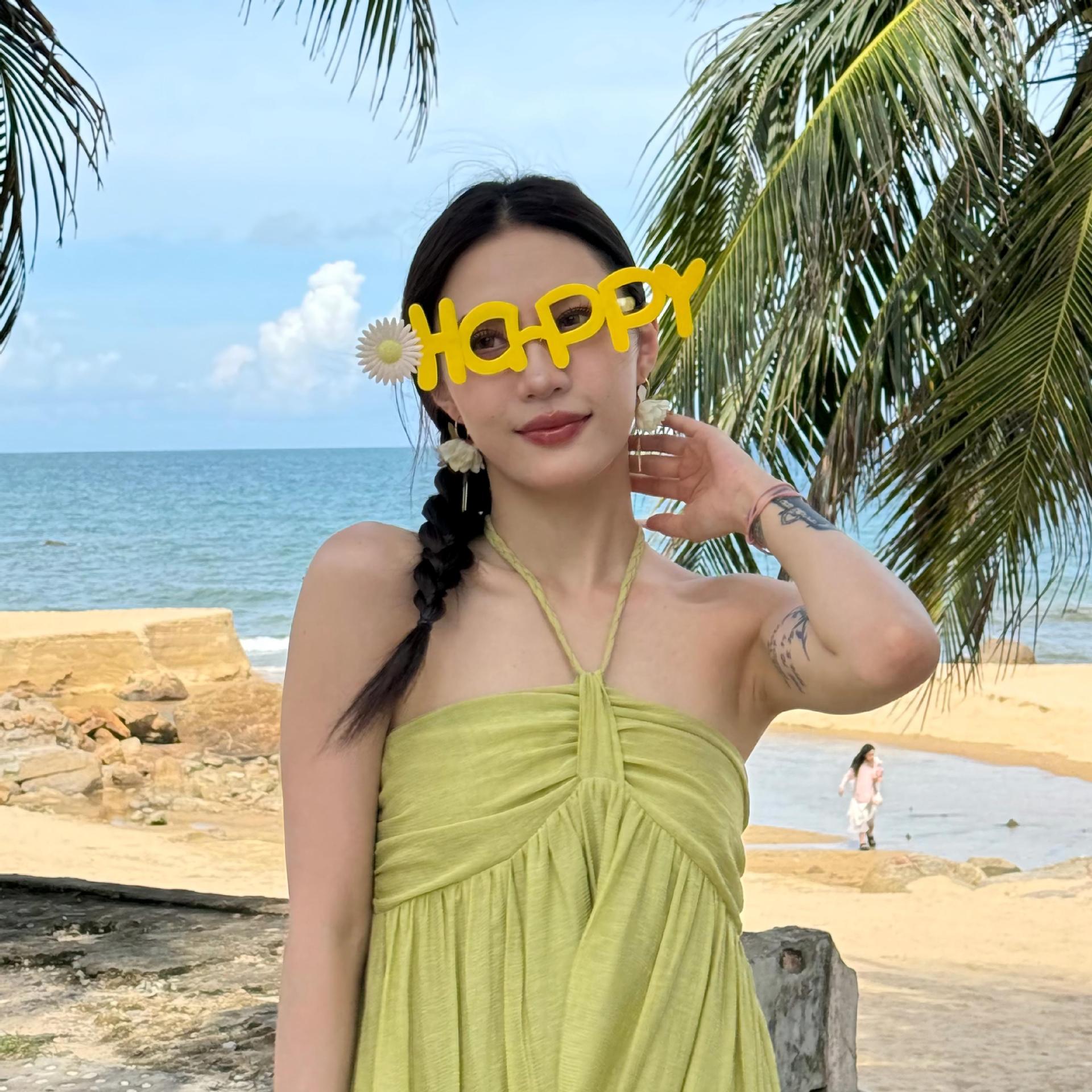 Gafas de Fiesta con Temática Hawaiana, ABS, Divertido, Decorativo, para Fiestas en la Playa y Festivales de Música
