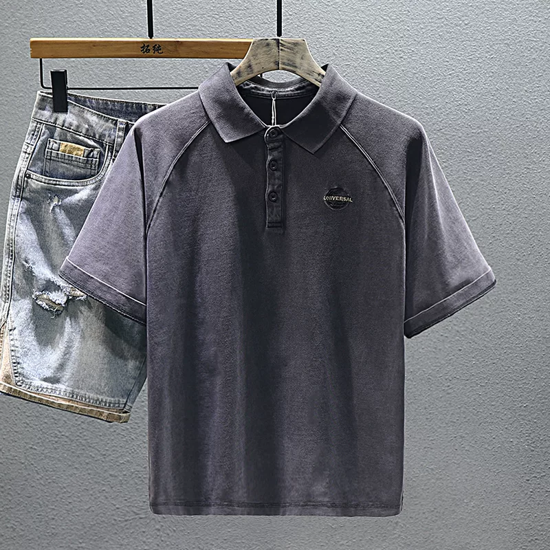 Прилив, весной хлопковый дизайн модное polo, oversize, тренд сезона, с коротким рукавом