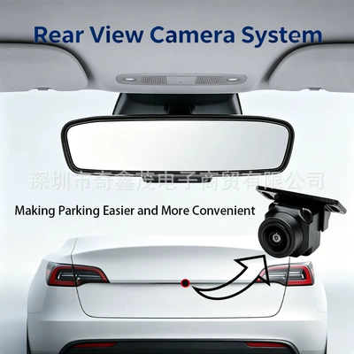 Car rearview mirror reversing camera Car display