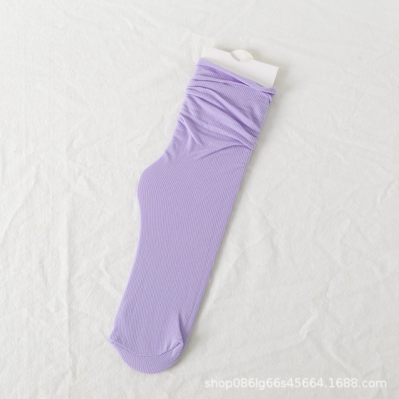 Velvet swan, Japanese summer thin knee socks, mid-length, Korean style