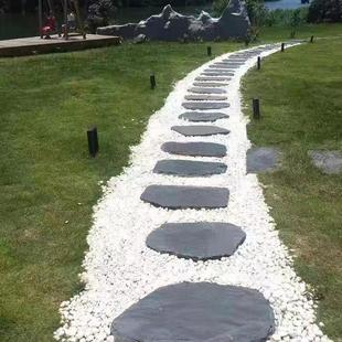 Stepping Stone Green Slate Irregular Courtyard Tingbu Stone Floor Decorative Garden Lawn Outdoor Round Stepping Stone