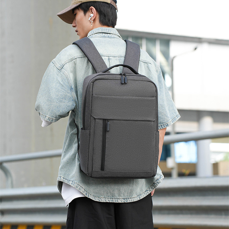 New High-End Backpack for Men, Business Travel Laptop Bag, Casual Travel Student School Bag, Simple Backpack