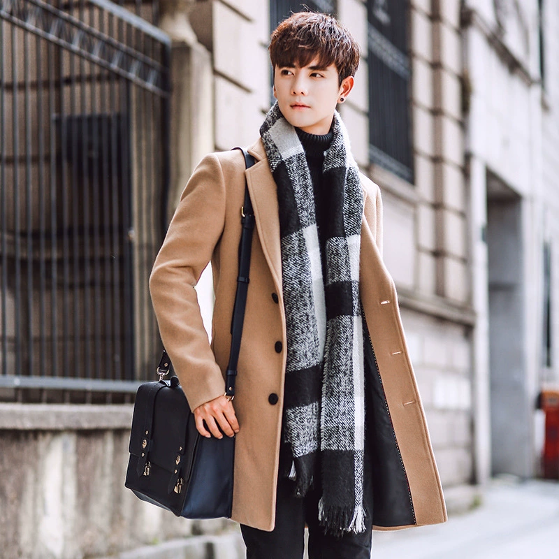 Down jacket, woolen coat, warm trench coat, Korean style