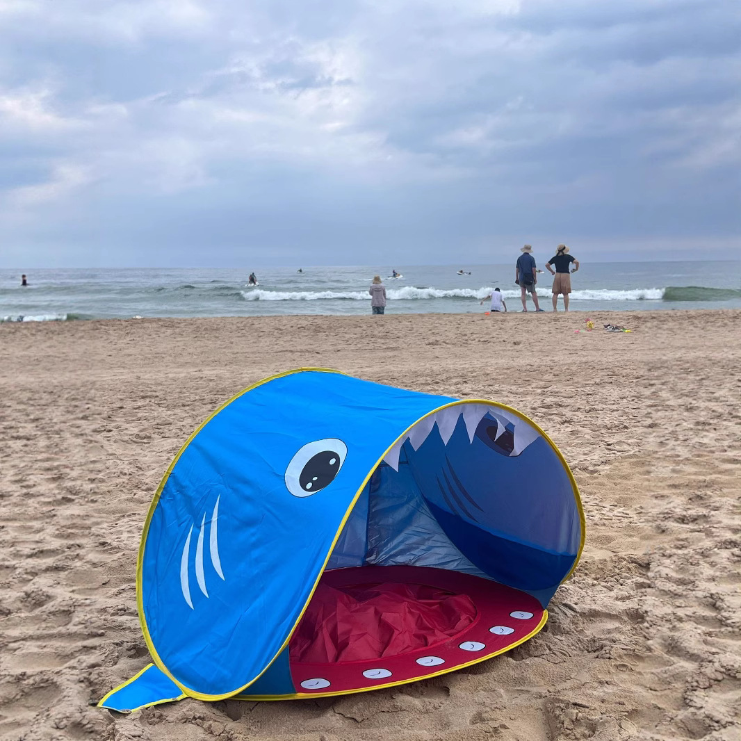 Tienda de playa automática de apertura rápida para niños, juguete al aire libre, protección solar, juego con agua y arena, casa de juegos, suministro directo de fábrica