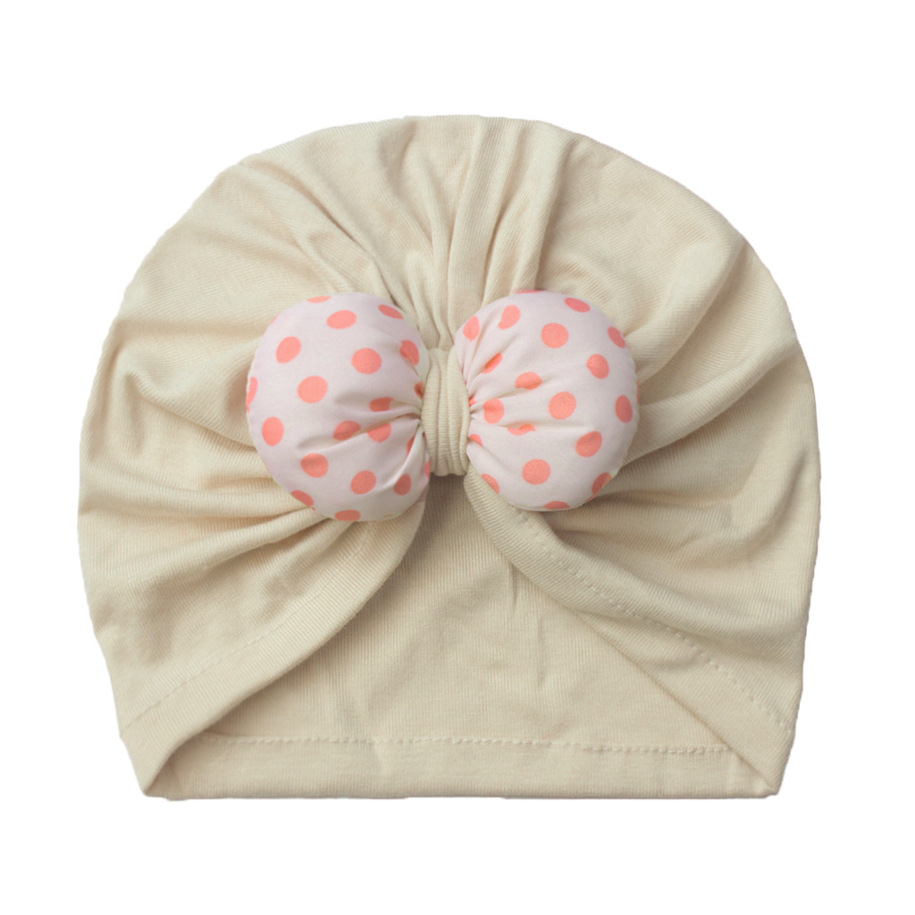 Basic, Simple Style Style Baby Girl'S Baby Boy'S Basic Simple Style Polka Dots Bow Knot Baby Hat