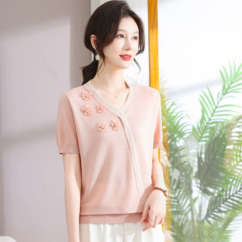 Мама среднего возраста летняя футболка с короткими рукавами