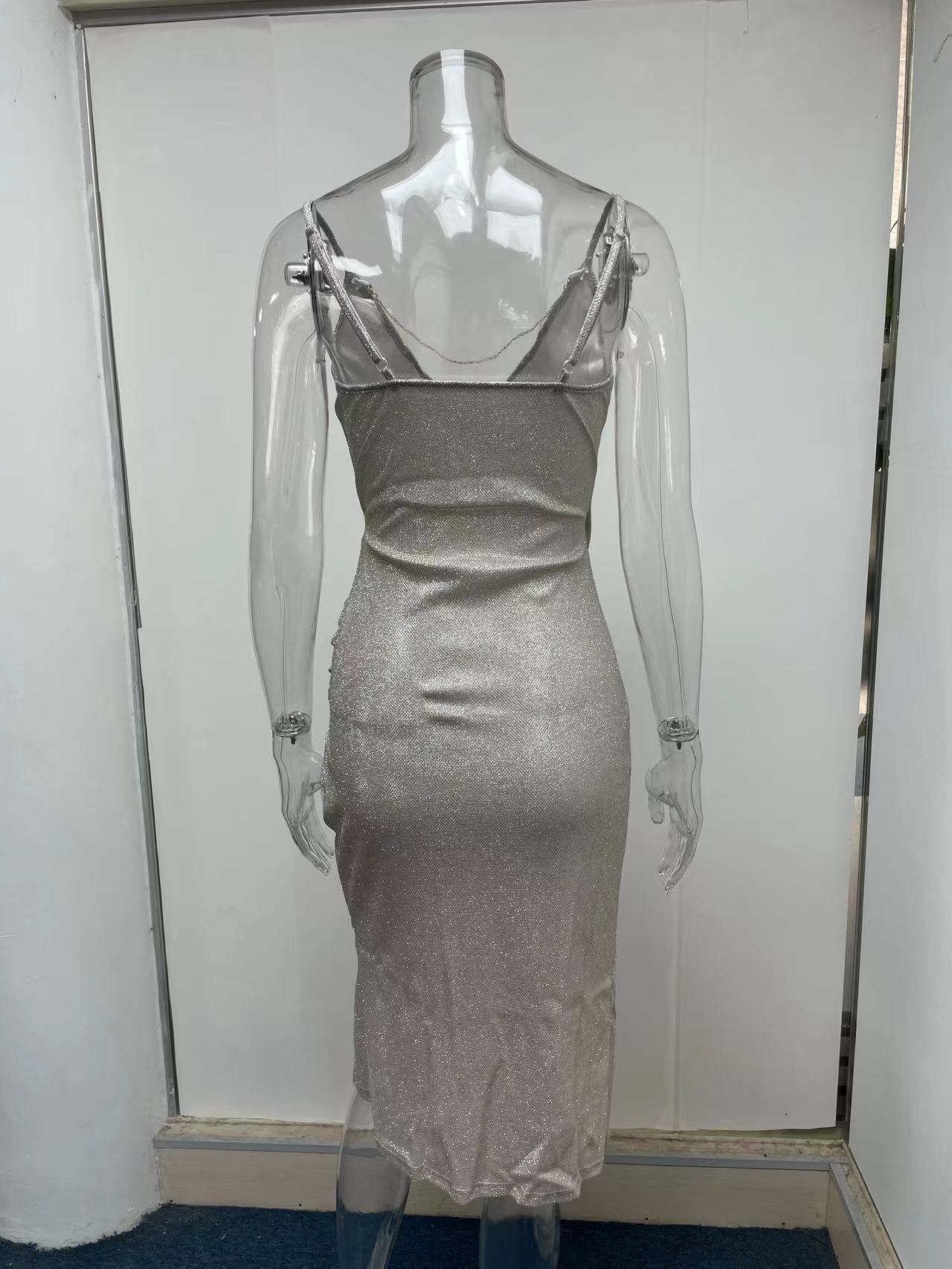 140g Weight Midi Dress Dress Length Type Sleeveless Sleeve Length Pencil Skirt Dresses Type Spandex, Polyester Fabric Type High Waist Waist Line Daily Occasion V Neck Neckline Skinny Fit Type Solid Color Pattern Summer Season Women'S Gender Patchwork Design Fashion Style Wholesale Women'S Fashion Patchwork Solid Color Daily V Neck Sleeveless Pencil Skirt 20