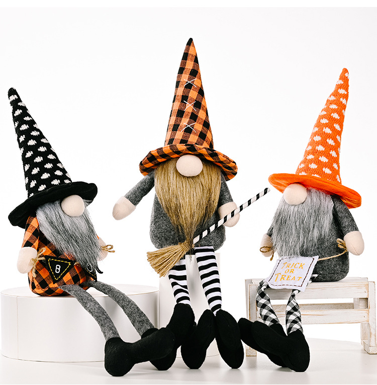 400g Weight Nonwoven Material Halloween Festival Multicolor, Black Color Wholesale Halloween Hanging Legs Rudolph Faceless Doll Decoration Nihaojewelry 7