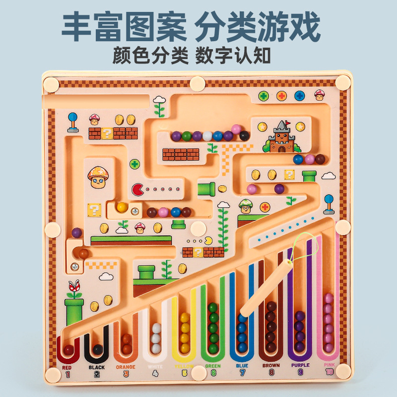 跨境磁力迷宫进阶走珠数学逻辑思维分类认知教育益智早教玩具儿童|undefined