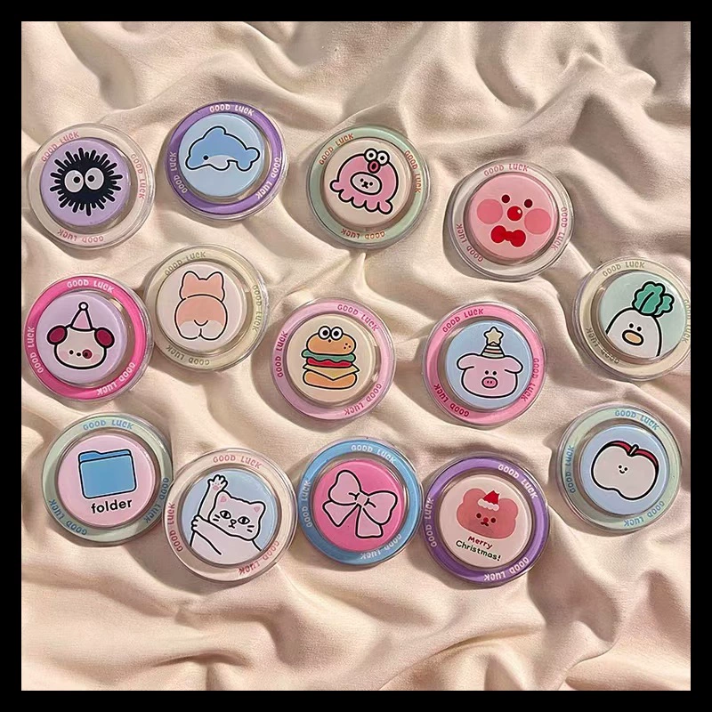 Магнитный кронштейн мобильного телефона кронштейн подушки безопасности мультфильм милый выдвижной складной адсорбционный магнитный кронштейн мобильный телефон универсальный