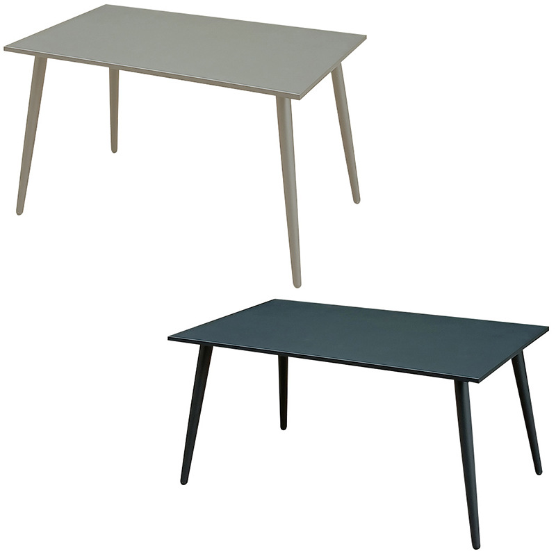 Mesa redonda de acero al carbono impermeable para exterior, balcón, bar o restaurante