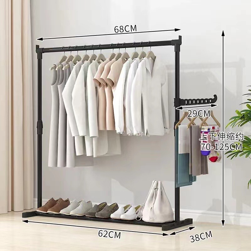 コートラック フロアスタンド ホームベッドルーム モバイル クリーム服 シンプルな寮の衣類ラック バルコニー物干しラック 垂直|undefined