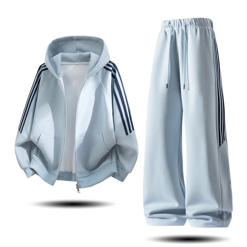 2026 new autumn two-piece trendy casual fashion sportswear set, unisex, two-piece hooded cardigan 2026 new autumn two-piece trendy casual fashion sportswear set, unisex, two-piece hooded cardigan