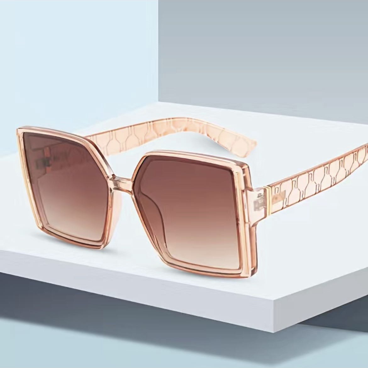 Nei modesch villfälteg a séier verkaaft, einfach Sonnebrëller, Jelly Gradient, Sonnebrëller_voghion.com