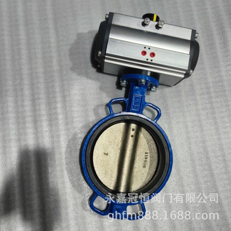 D671X-16Q DN300 对夹式垂直板式排水蝶阀 气动软密封蝶阀