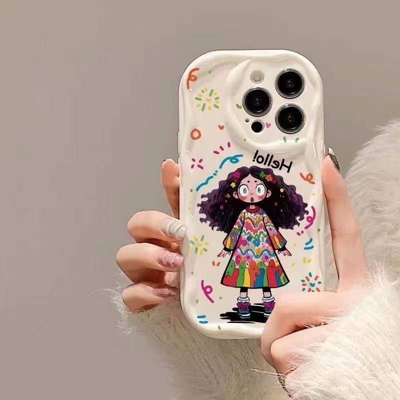 Patrón de crema para iphone16promax funda para teléfono móvil lindo 11 Apple 15 chica 14pro Japón y Corea 13/12