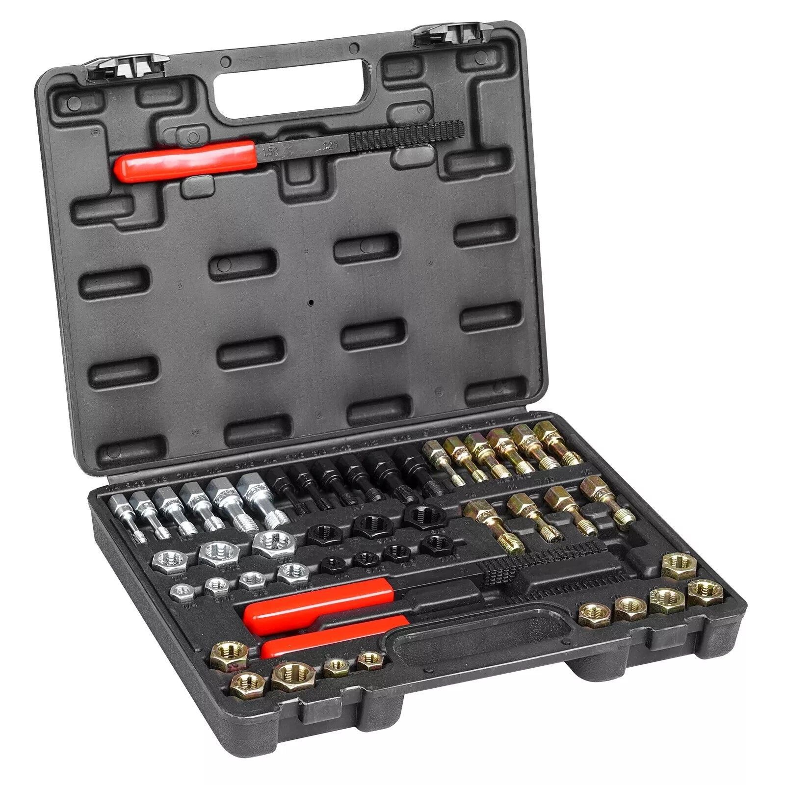 49-Piece Set of Thread Repair Tools, Damaged Thread Cleaning Tools, Tap and Die Repair Tools