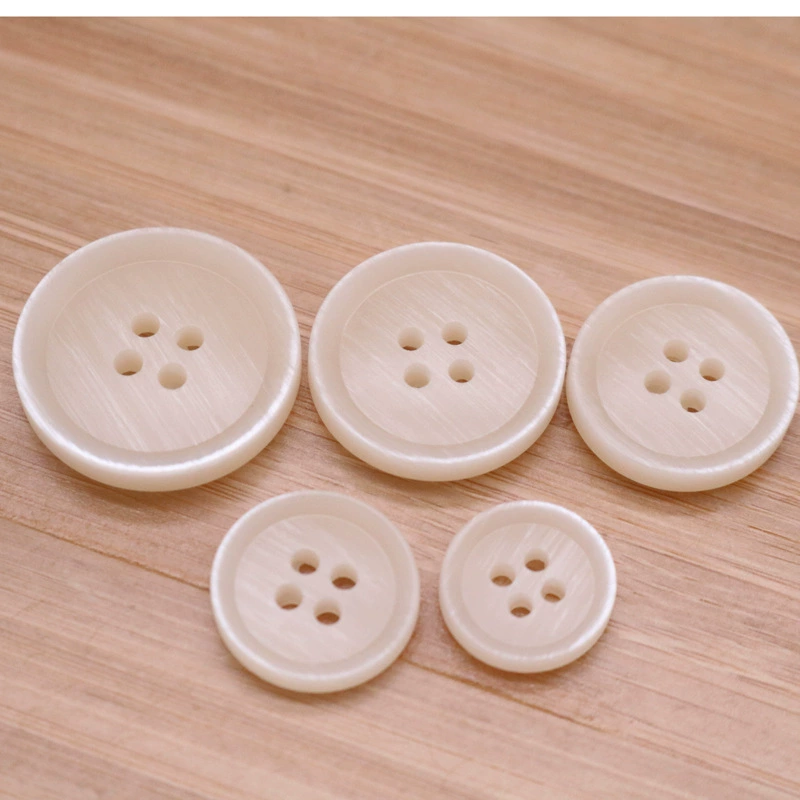 Four-eye button thin edge resin button coat windbreaker button wholesale high-end suit button resin button hand-stitched button