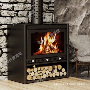 Imported Firewood for Home Use, European-Style Indoor Heating Stove, German-Type Wood-Burning Fireplace, Real Fire Heating, Free Shipping