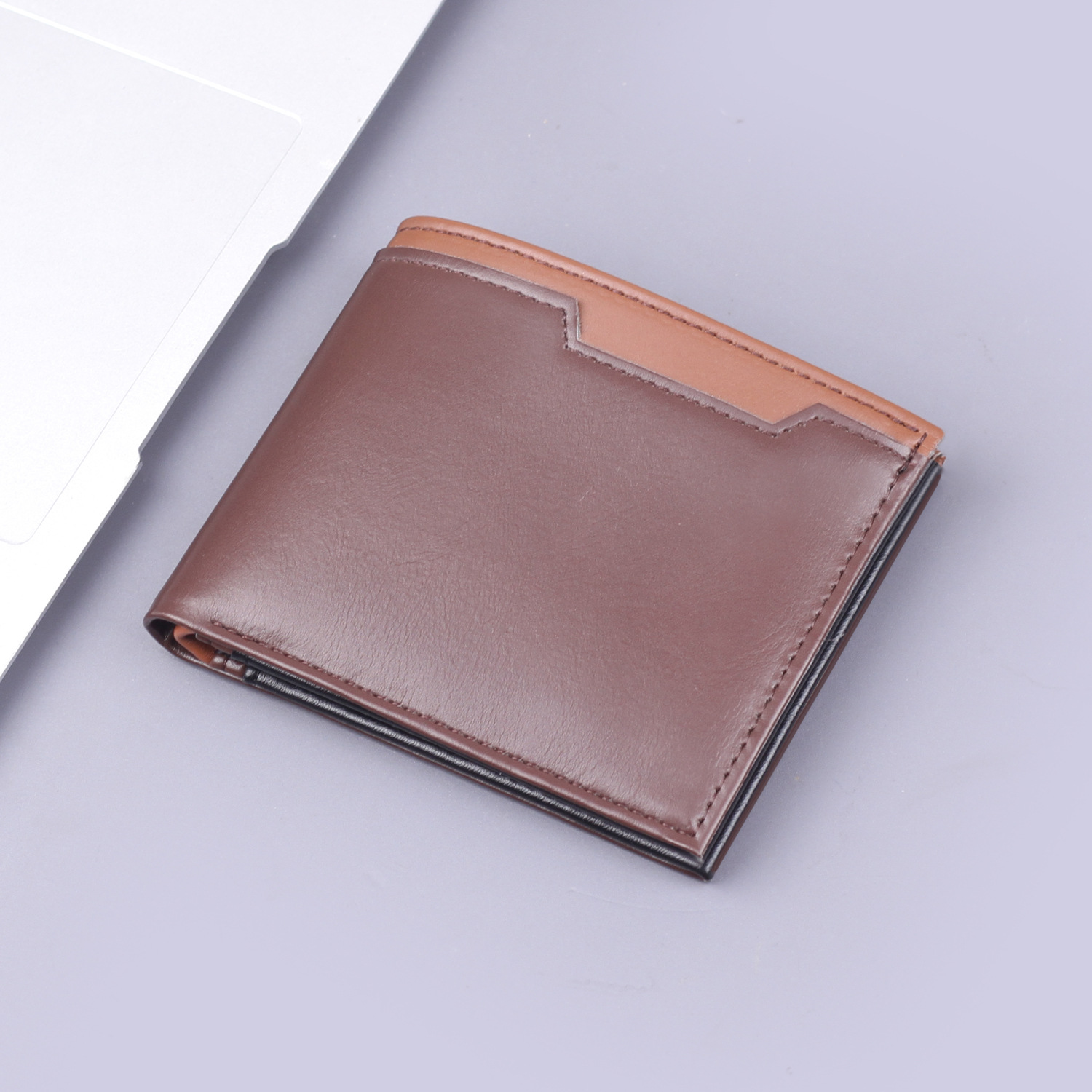 Cartera corta de hombre, bolsa de tarjetas de hombre en una nueva universidad masculina 9 cartera de tarjetas, simple al por mayor