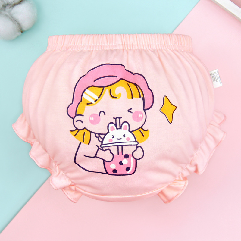 Verano del bebé pan pantalones de Corea dibujos animados algodón shorts niños briefs Niñas Ropa interior sin PP al por mayor