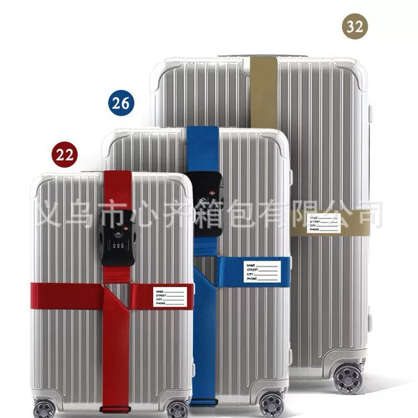 Nylon Belt Overseas Suitcase Bundling Belt Cross Luggage Belt Tsa Customs Lock Shipping Code Bundling Belt in stock
