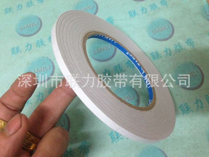 联力厂家批发水胶 水性双面胶纸 冲压水胶 高温双面胶纸 6MM*50米