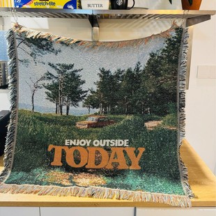 ENJOY OUTSIDE TODAY �nʽ �Շ��В�̺90X90 �L���b�̺�� ����