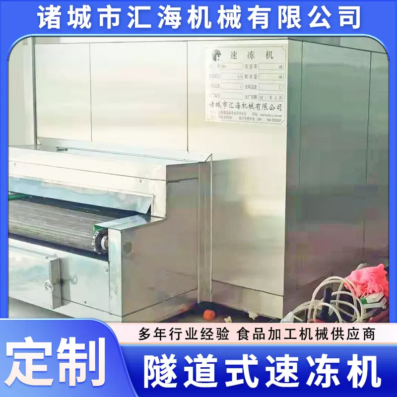 鱿鱼圈连续速冻设备液氮果蔬锁鲜低温快速冷冻机隧道式速冻机