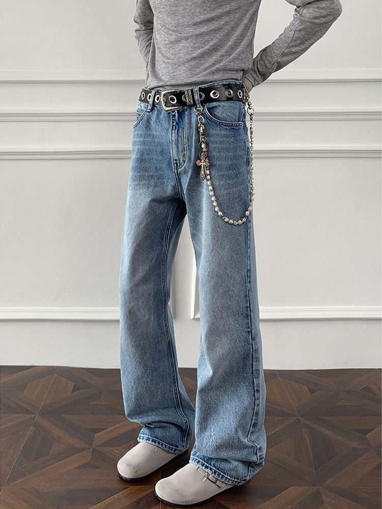 ​​"Herren Retro Slim-Fit Flared Jeans – Vintage-inspirierte Straight-Leg-Jeans für Casual & Streetwear (Größen M-5XL, Classic Blue Wash)"​​_voghion.com