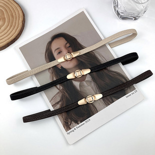 Thin Belt Women's ins Style Waist Decoration Elastic Belt Women's Shirt Dress Waist Cover Elastic Simple Fashionable